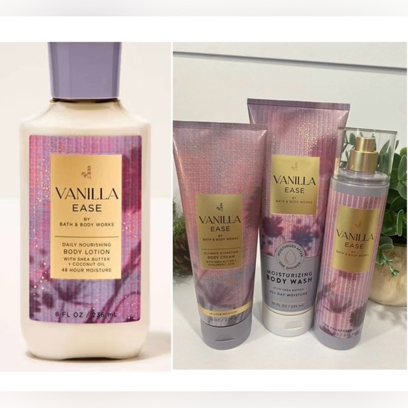 NWT! 4pc Bath & Body Works Vanilla Ease Set
